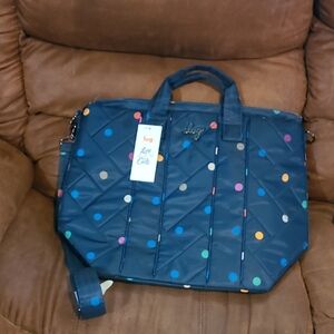Lug Women's Blue Bag with Colorful Dots DORY L TO XL SIZE